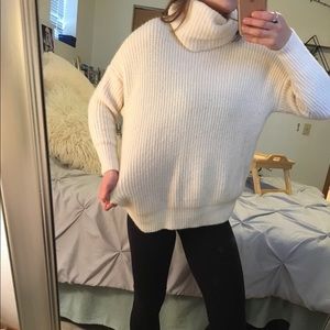 Chunky cream knit sweater